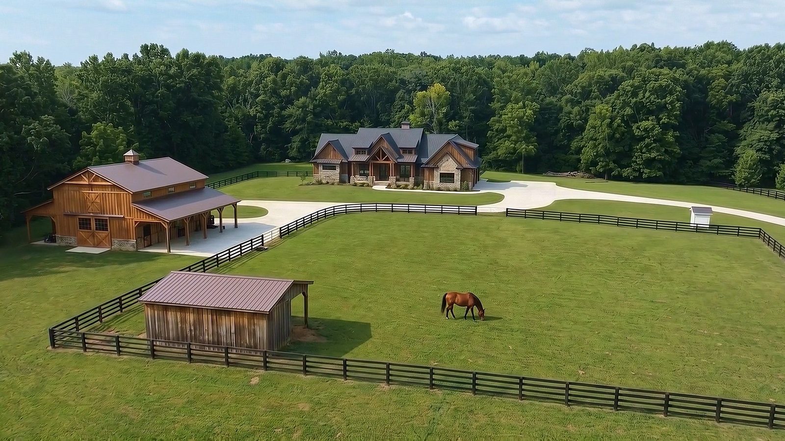 The gently rolling open pasture, a natural building site for a home and barn