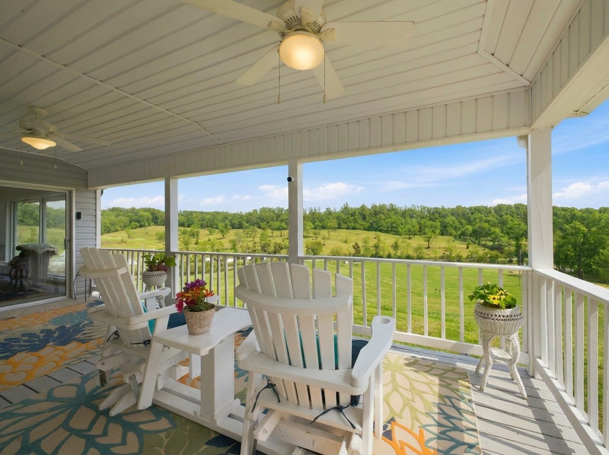 Covered deck overlooking the Keg Springs Valley